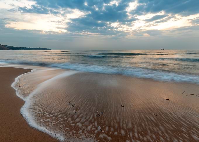 Sunrise over a tranquil beach
