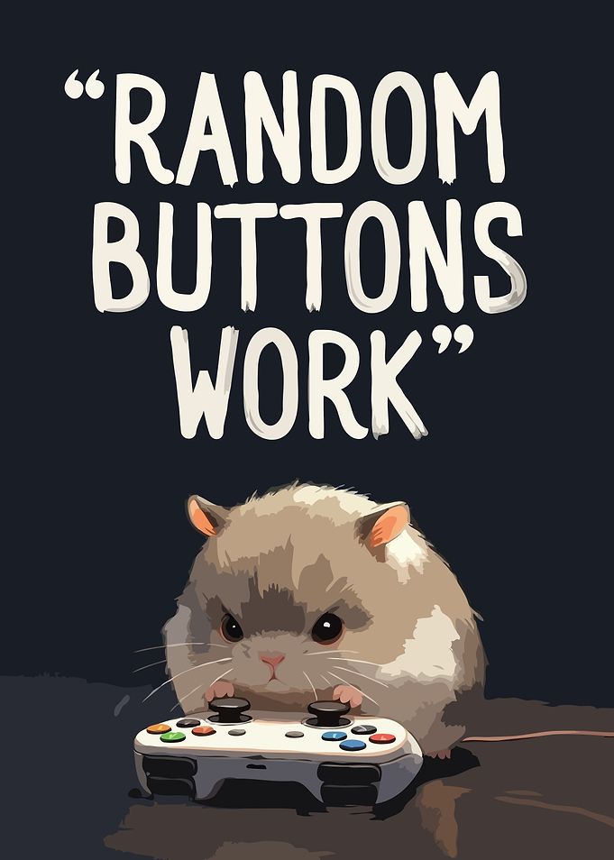 Hamster playing video games