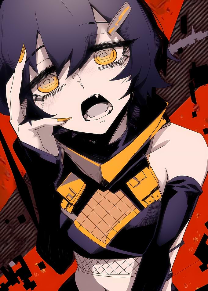 Anime Girl with Swirl Eyes