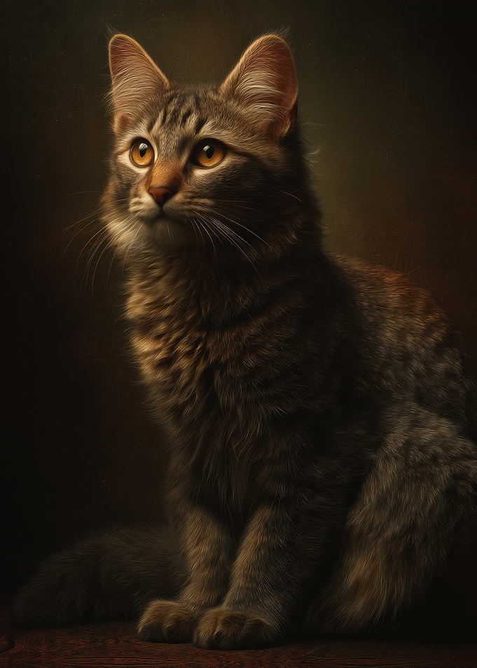 Portrait of a Tabby Cat