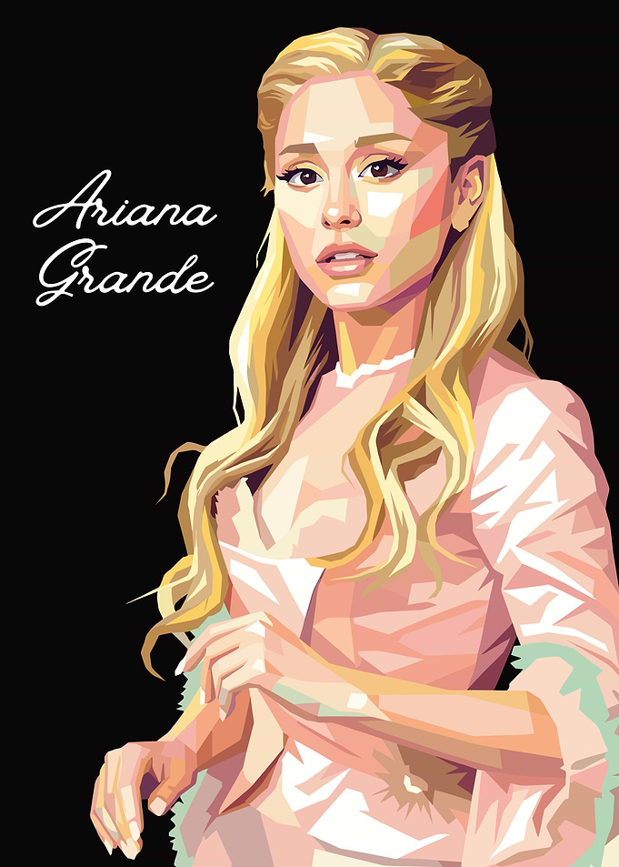 Ariana Grande Pop Art Portrait