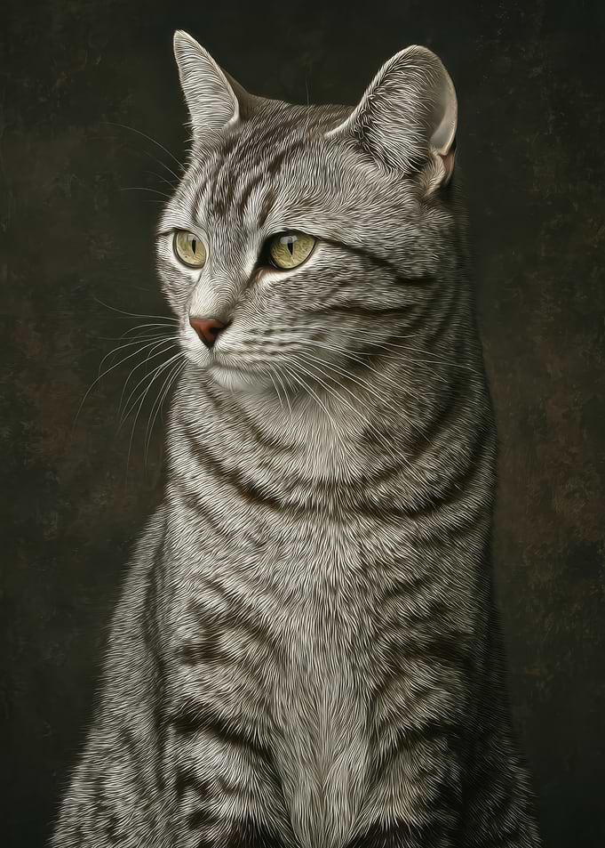 Portrait of a Tabby Cat