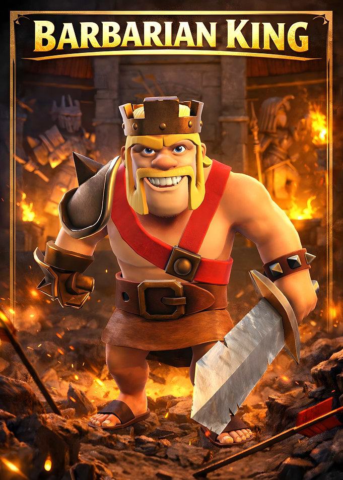 Barbarian King with Sword