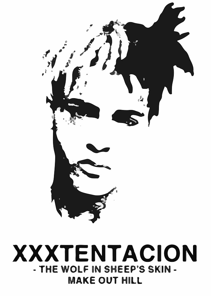 XXXTentacion Portrait with Text