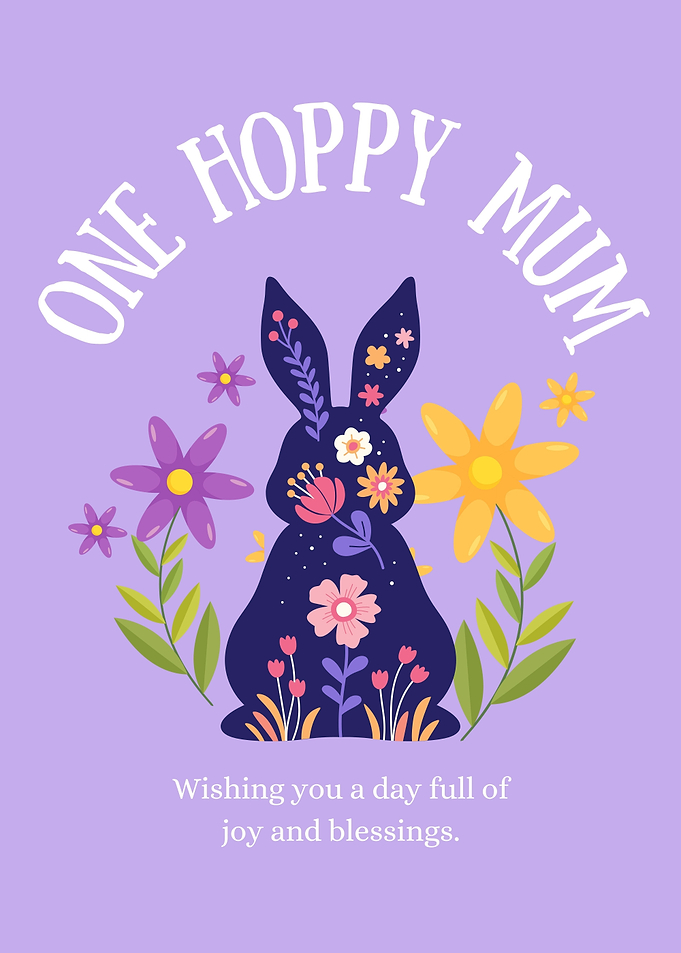 Happy Easter Bunny Poster for Mum