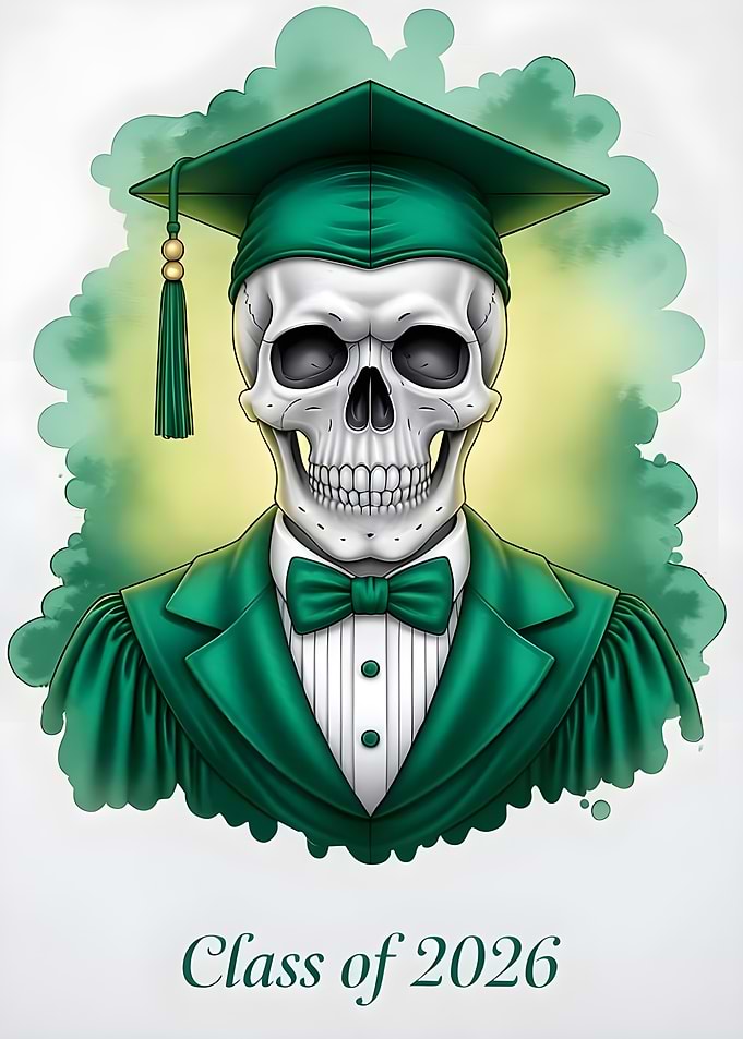 Skull Graduation Portrait
