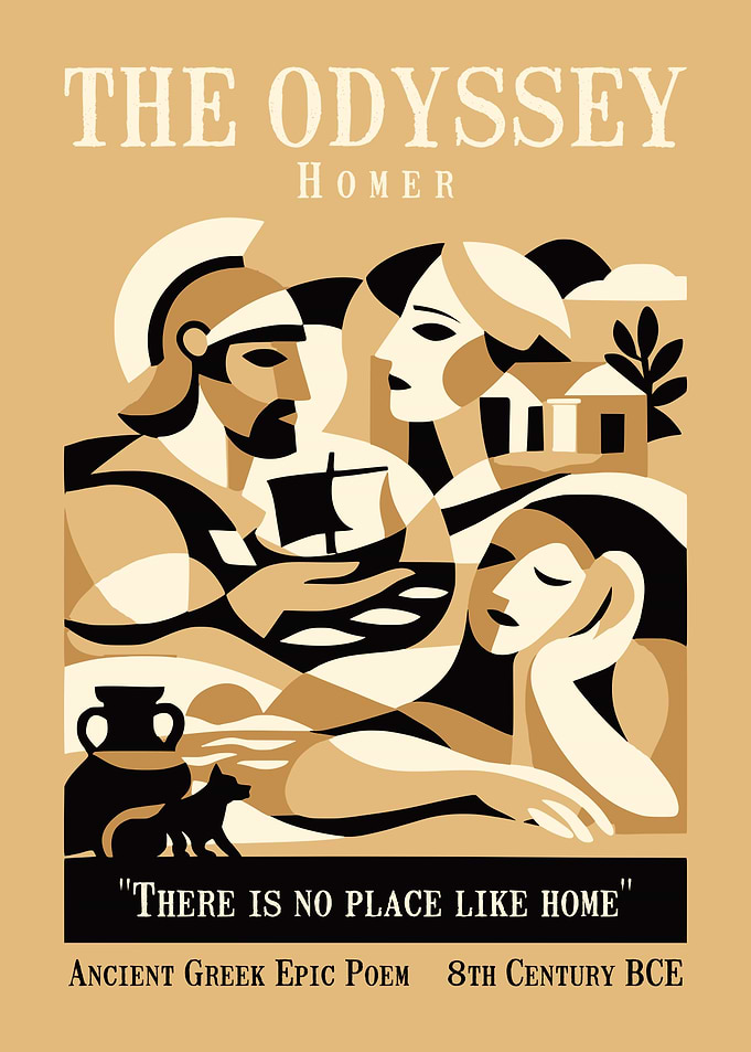The Odyssey Homer Vintage Poster
