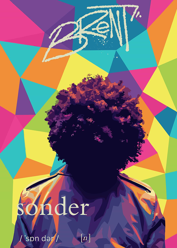 Sonder Definition with Abstract Background