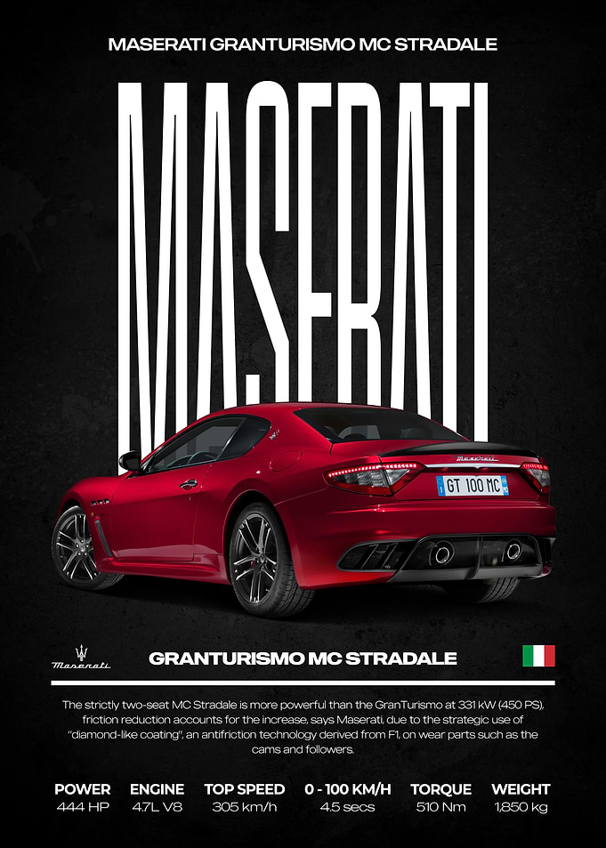 Maserati Granturismo MC Stradale Poster