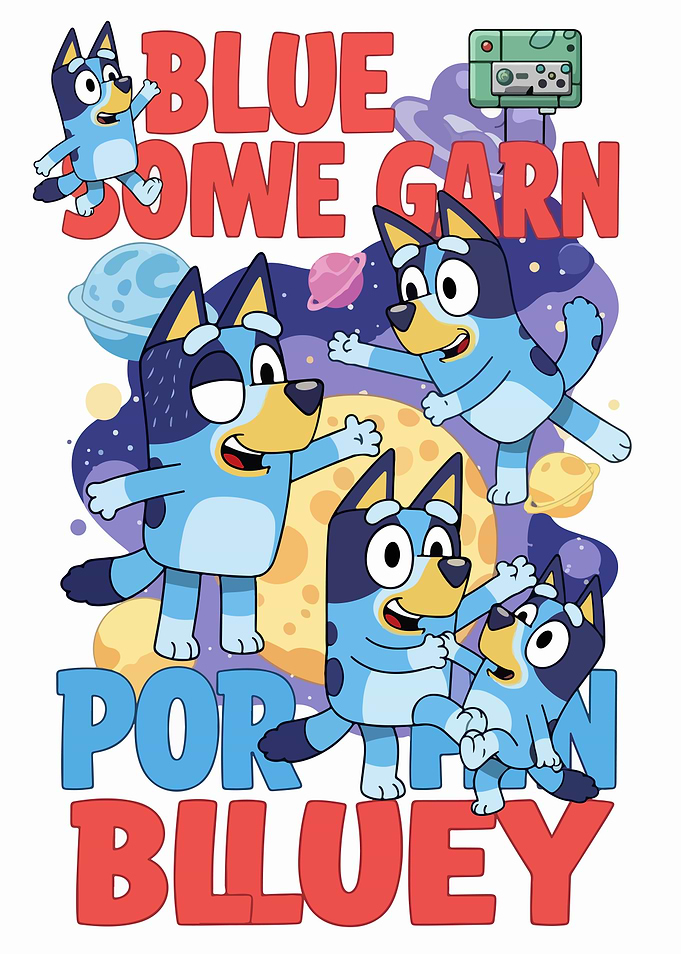 Bluey and Family in Space