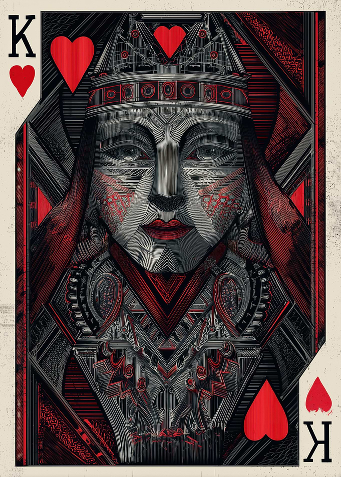 King of Hearts Card Art