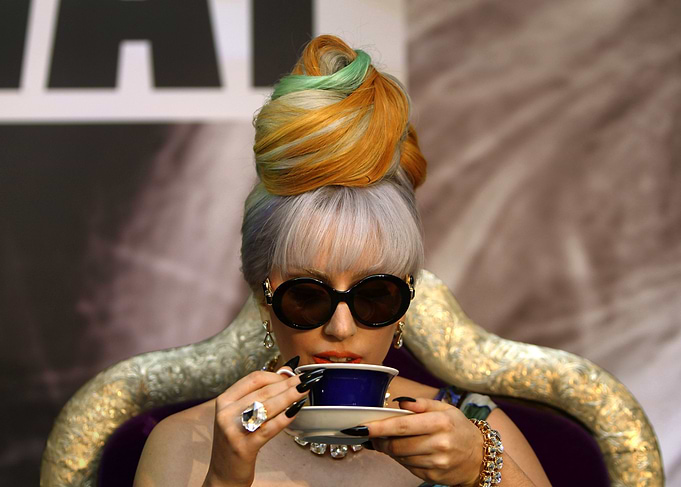 Lady Gaga with Tea