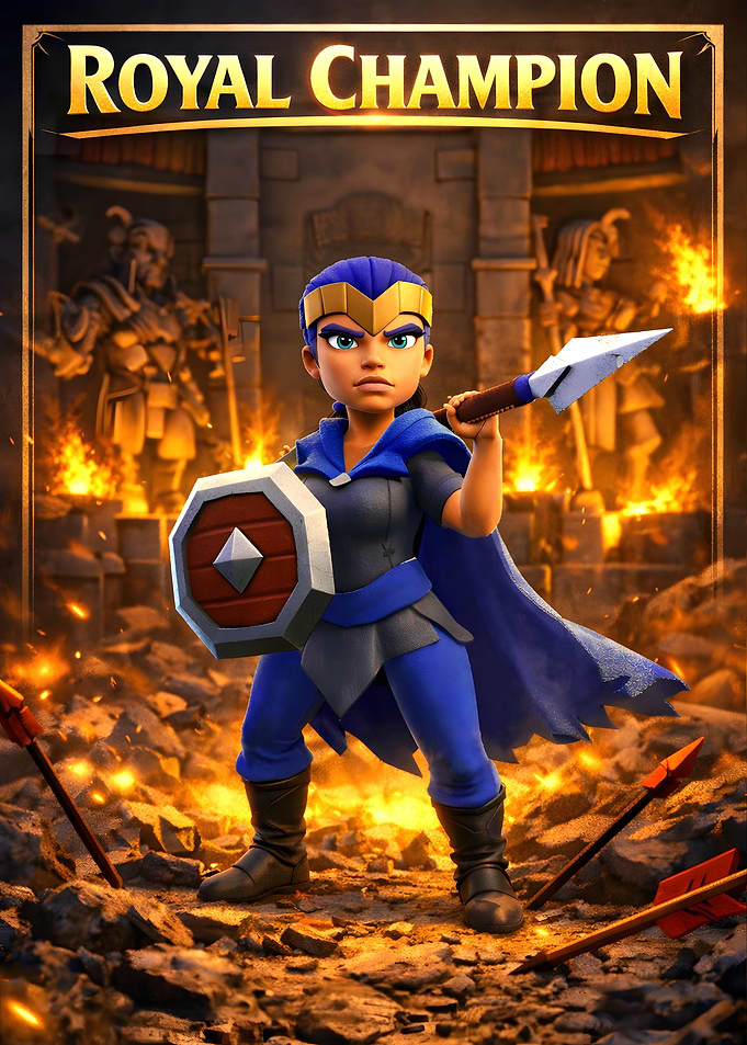 Royal Champion with Spear and Shield