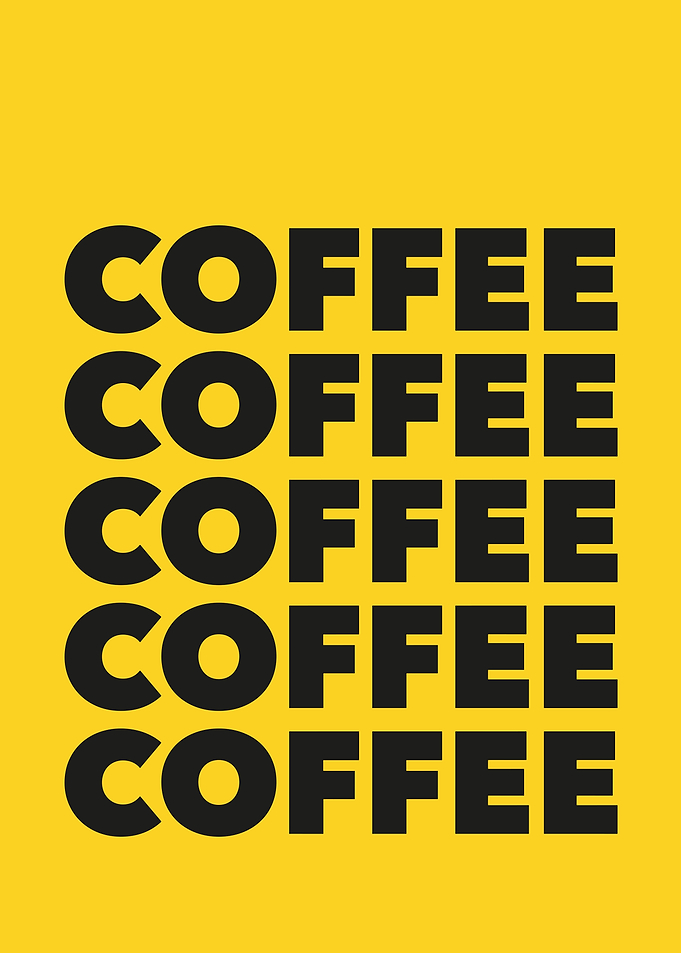 Coffee text art