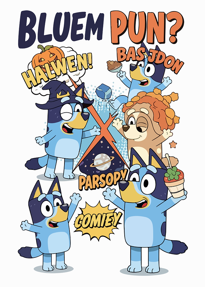 Bluey Characters Halloween Theme