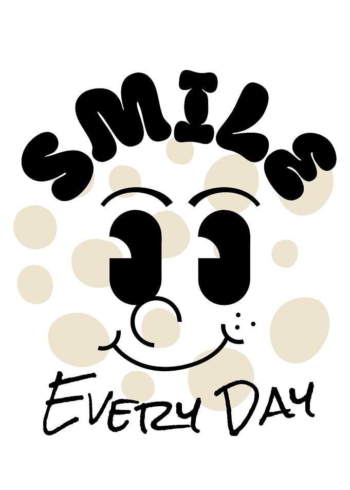 Smile Every Day Cartoon Face