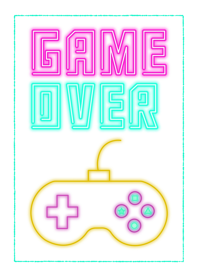 Game Over Neon Sign