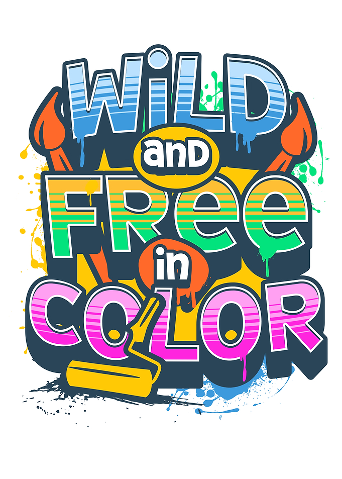 Wild and Free in Color Text Art