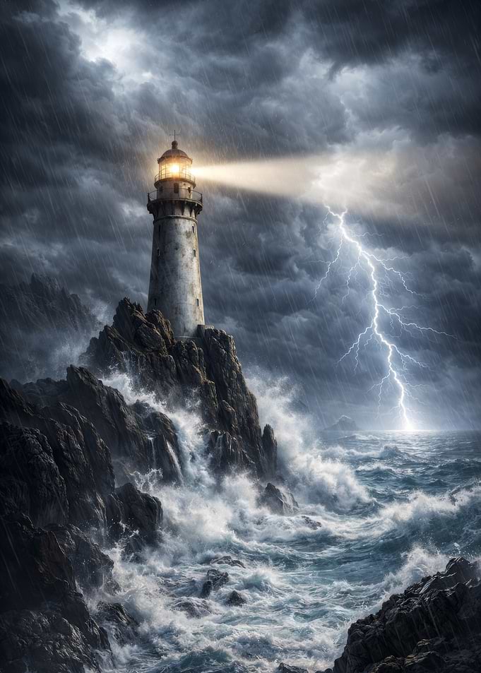 Lighthouse in a Storm