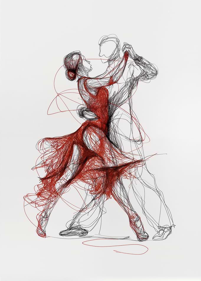 Couple Dancing Tango
