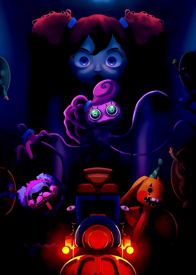 Poppy Playtime Characters in Dark Setting