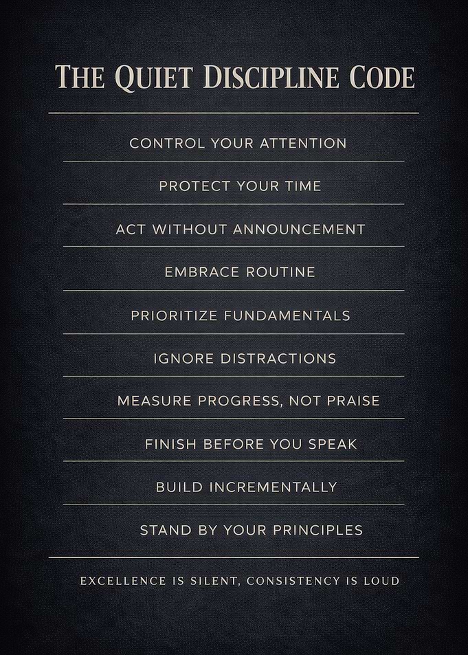 The Quiet Discipline Code Poster