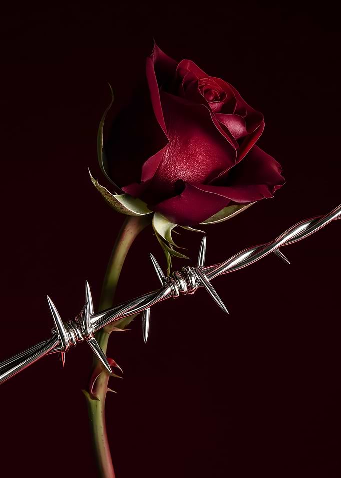 Red Rose and Barbed Wire