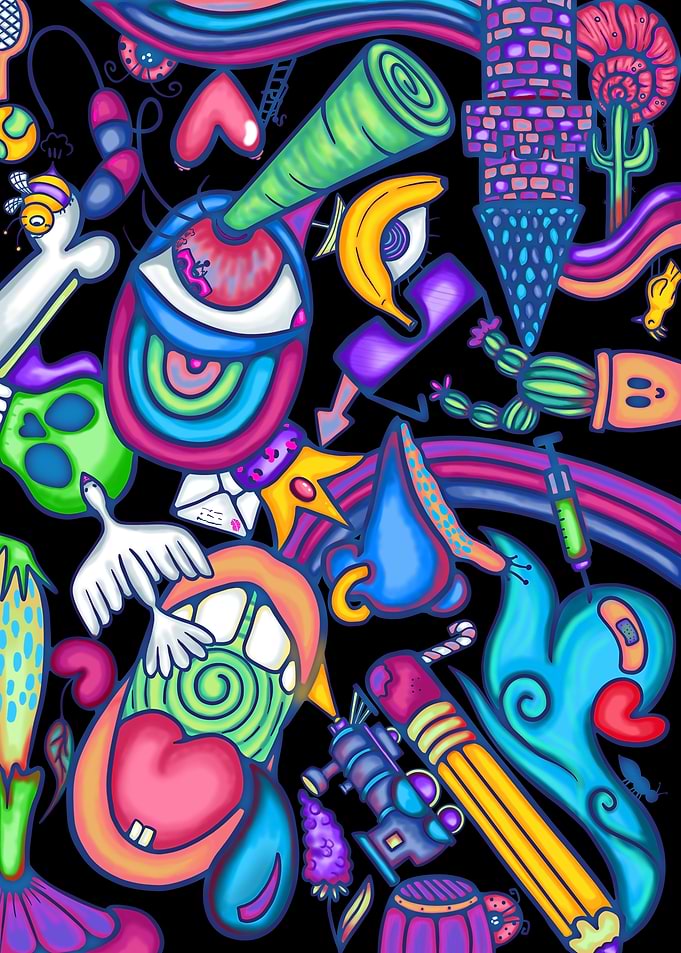 Surreal Psychedelic Collage