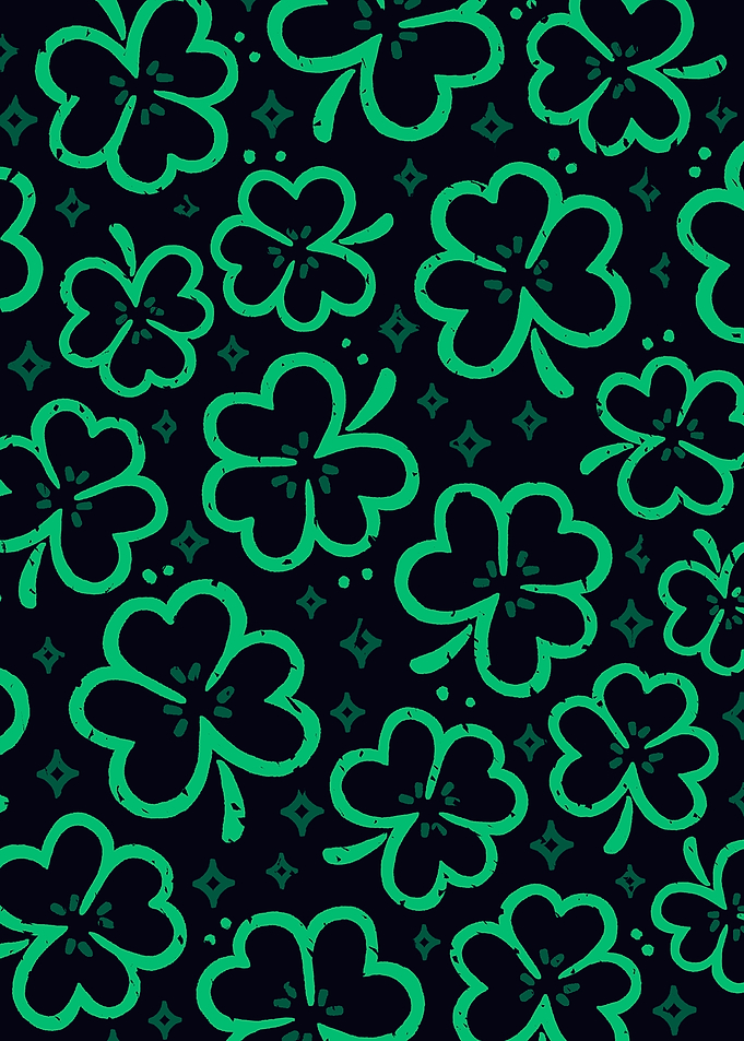 Green Shamrocks St Patrick Pattern
