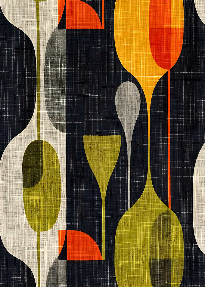 Retro Mid-Century Modern Abstract Pattern