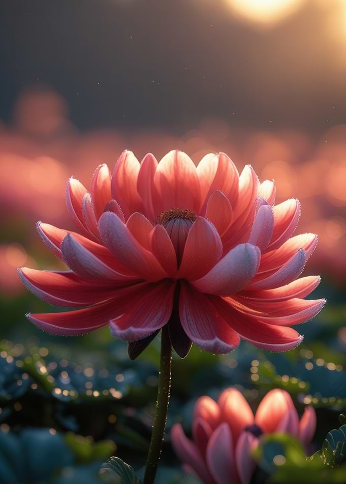 Close-up of a pink lotus flower