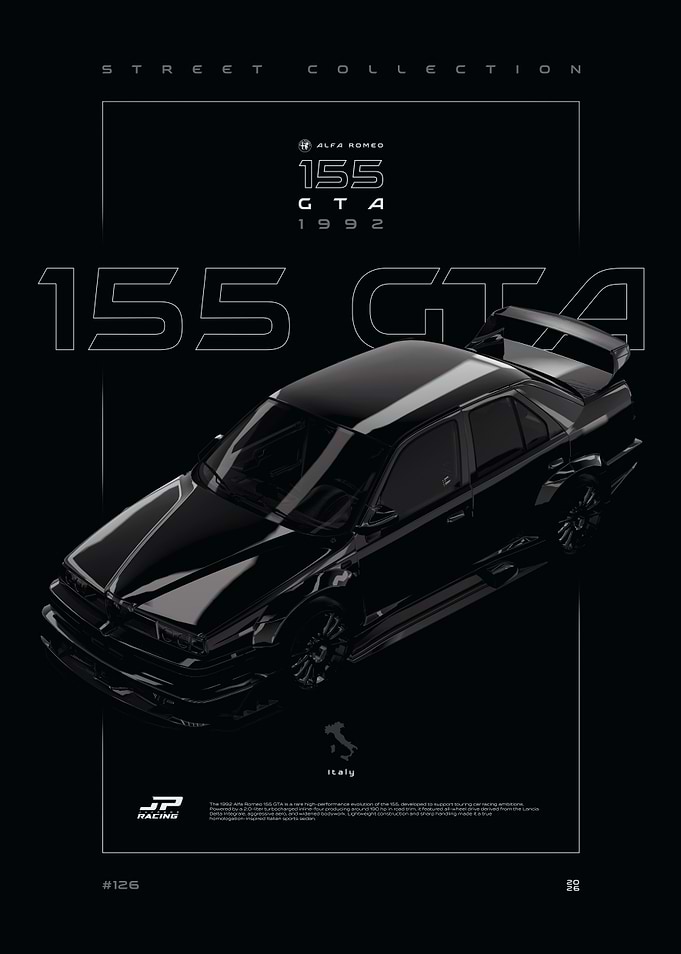 Alfa Romeo 155 GTA 1992 Poster