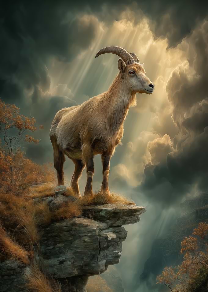 Majestic Mountain Goat on a Cliff