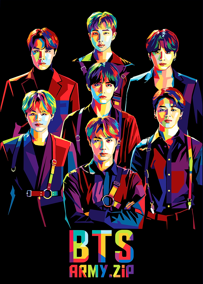 BTS Pop Art Group Portrait