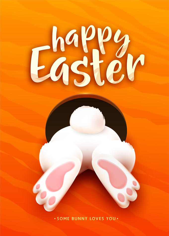 Happy Easter Bunny Butt