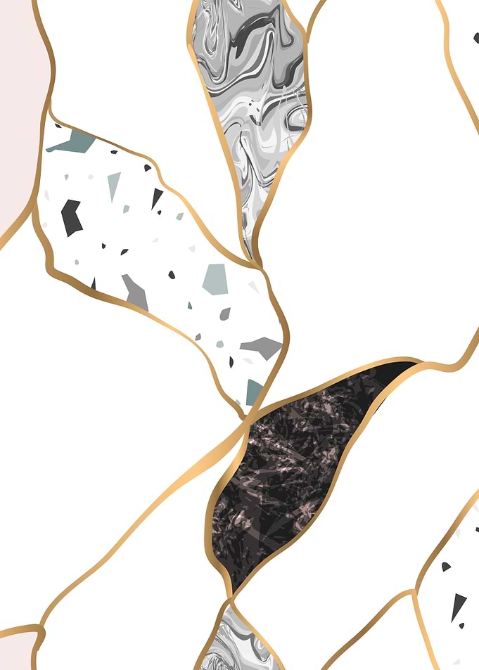 Abstract Terrazzo and Marble Pattern
