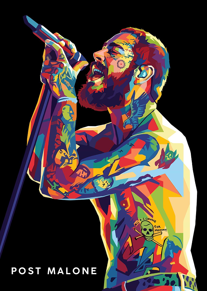 Post Malone Pop Art Portrait