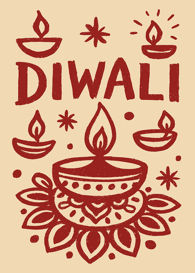 Diwali Celebration with Diyas