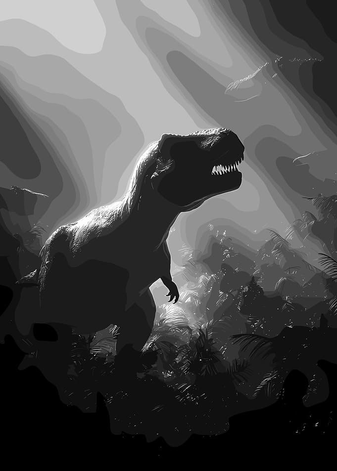 Tyrannosaurus Rex in a Lush Jungle