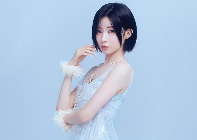 K-Pop Idol in White Dress asa babymonster
