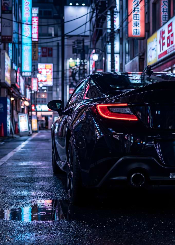 Car Gr86 in Neon City Alley