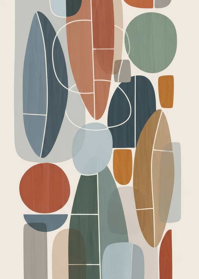 Abstract Mid-Century Modern Shapes