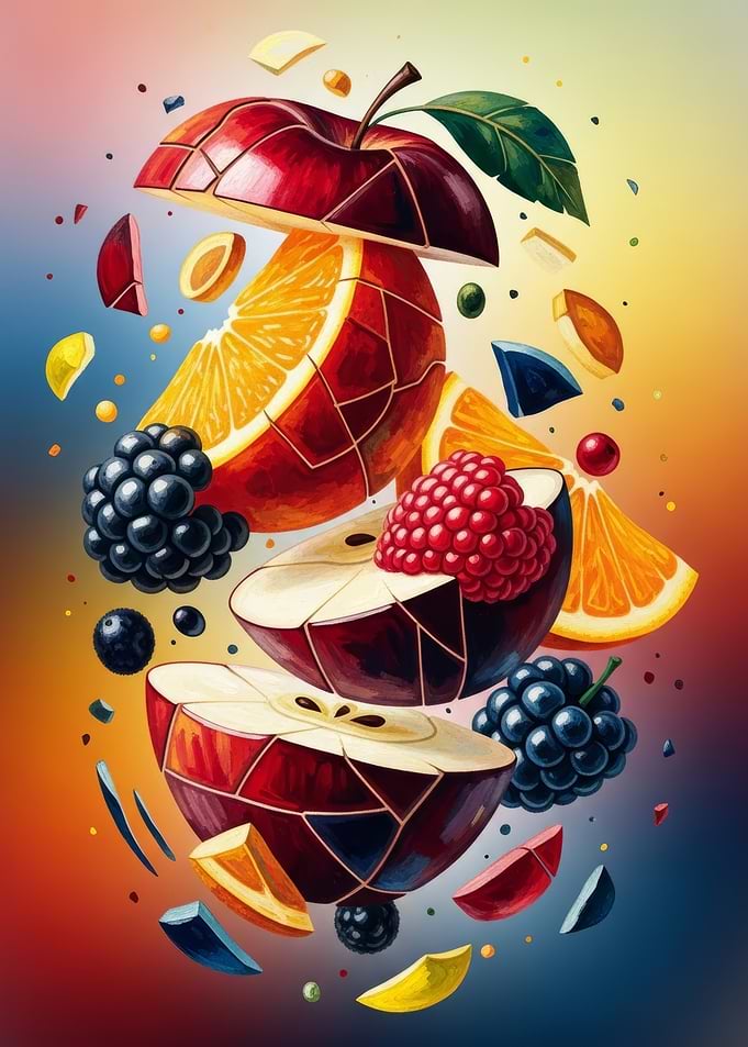 Exploding Fruit Art