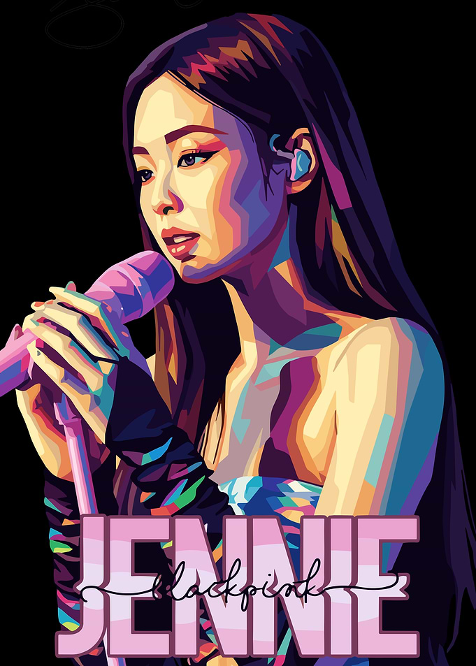 Jennie Blackpink Pop Art Portrait