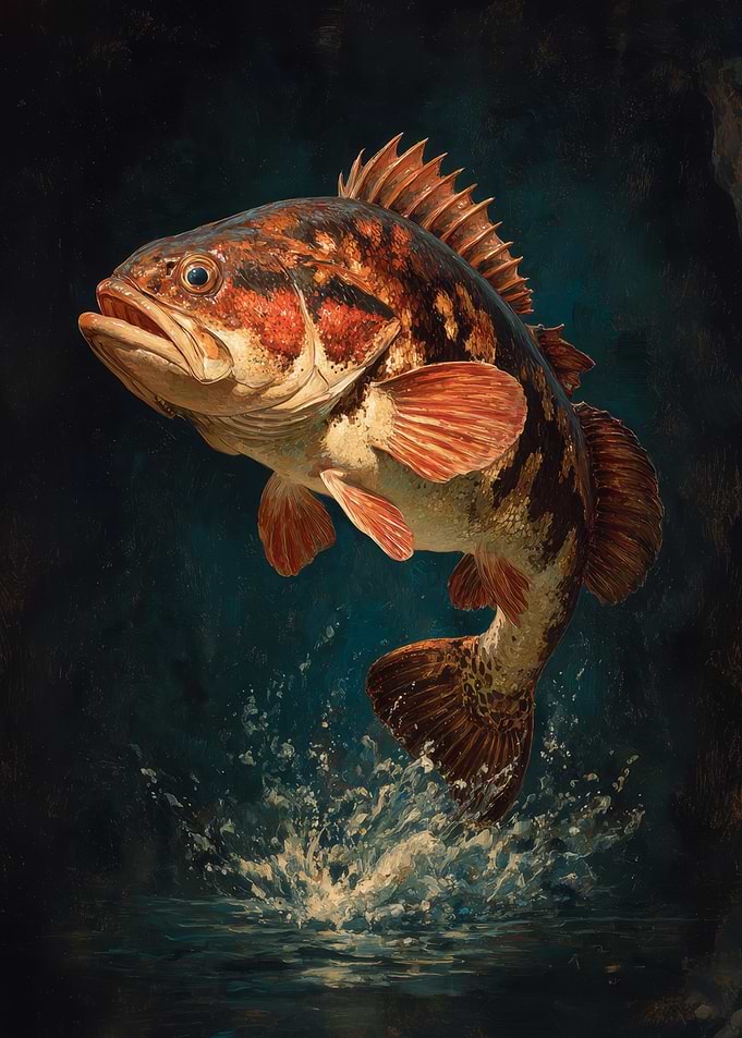 Red Grouper Wall Art | Saltwater Fishing Decor