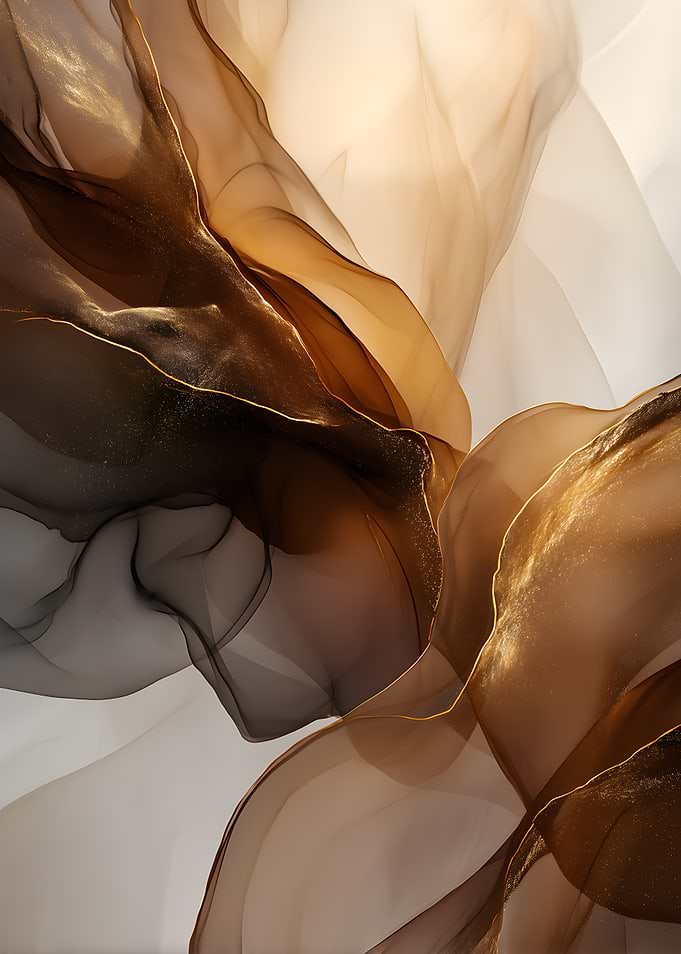Abstract Gold and Brown Swirls