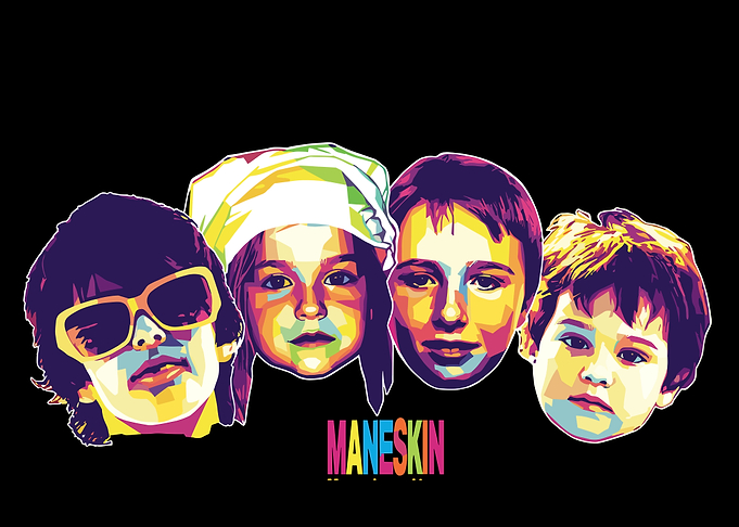 Maneskin Pop Art Portrait