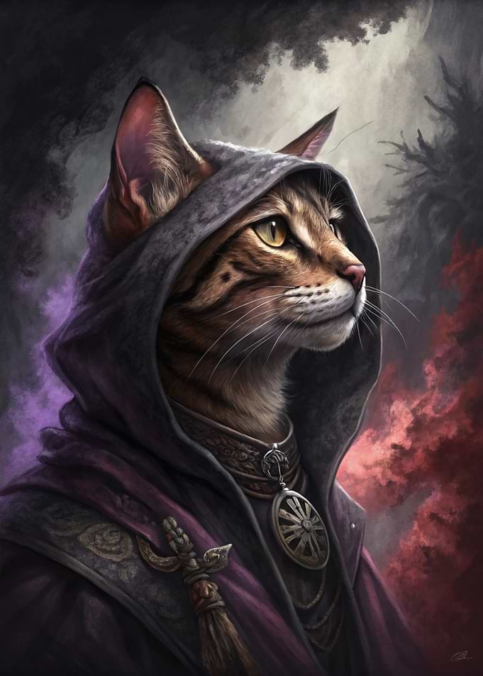 Mysterious Cat Wizard