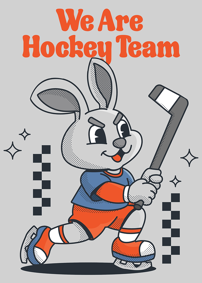 Hockey Bunny Cartoon