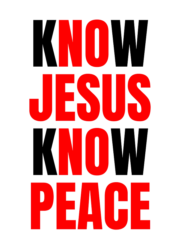 Know Jesus Know Peace Text Art